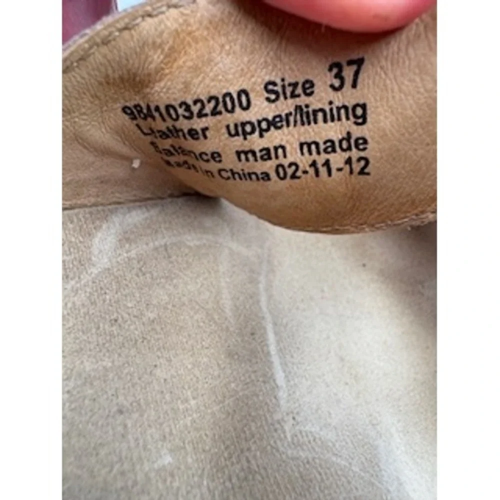 Dansko Slide Sandals Taupe Leather Double Buckle Platform Wedge Casual Size 37